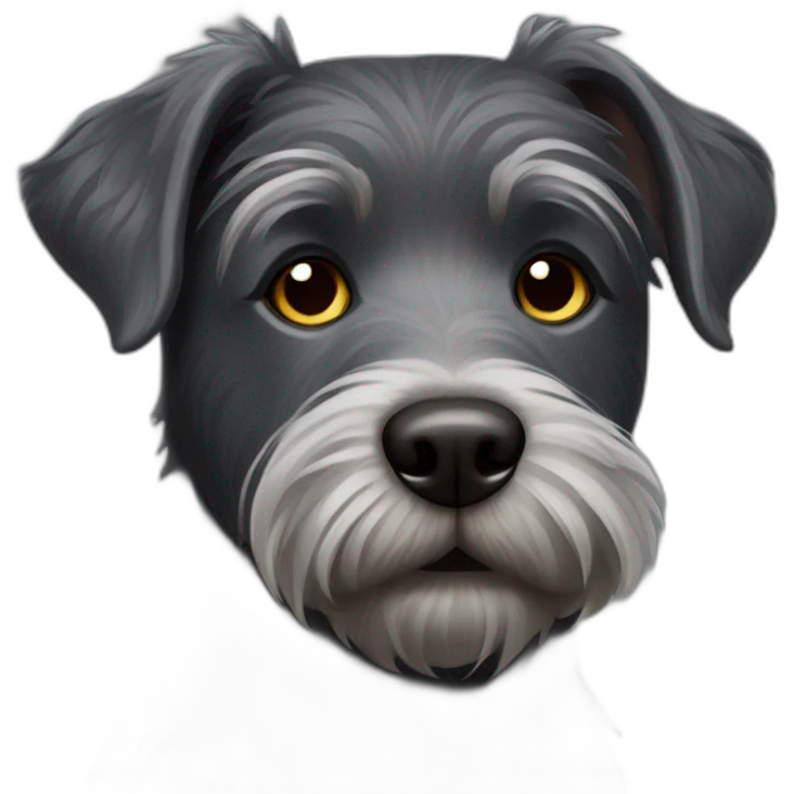 black gray terrier lab scruffy emoji