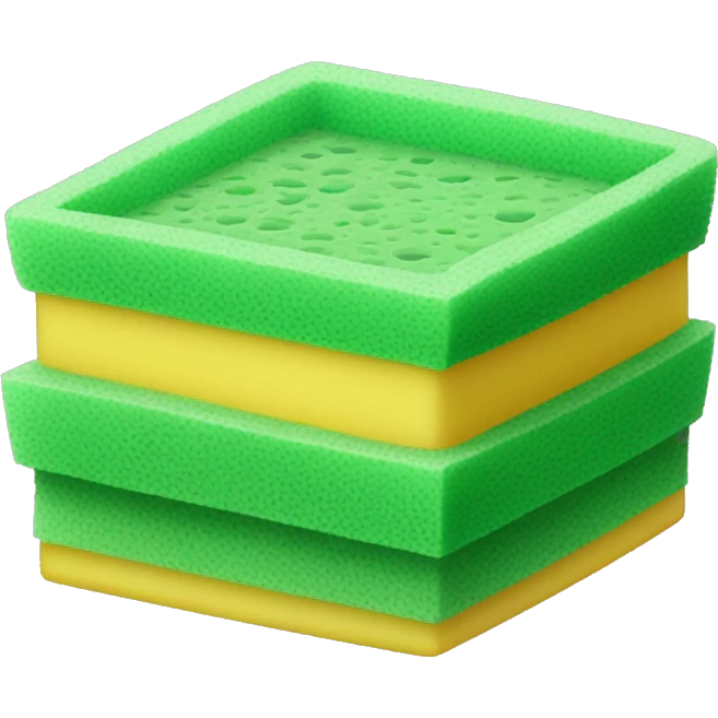 green squared thin dish sponge emoji
