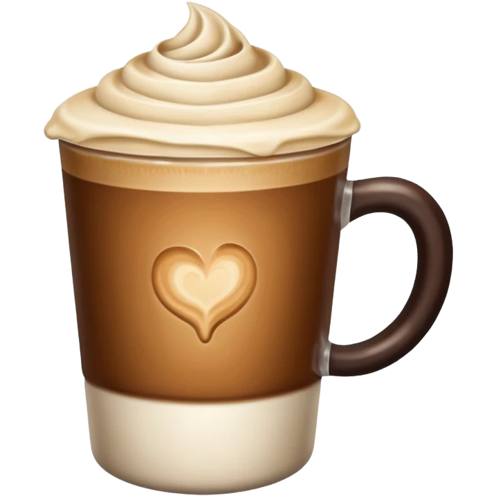 Coffee latte color  creamy and dark brown emoji