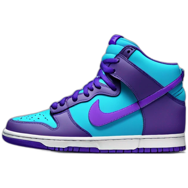 nike dunk sb blue and purple emoji