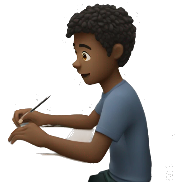 boy editing video emoji