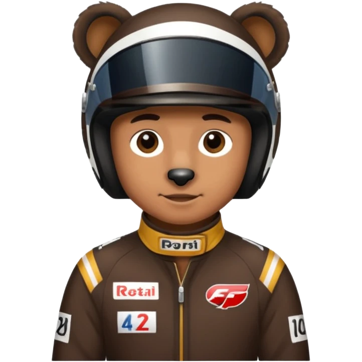 f1 driver black bear emoji