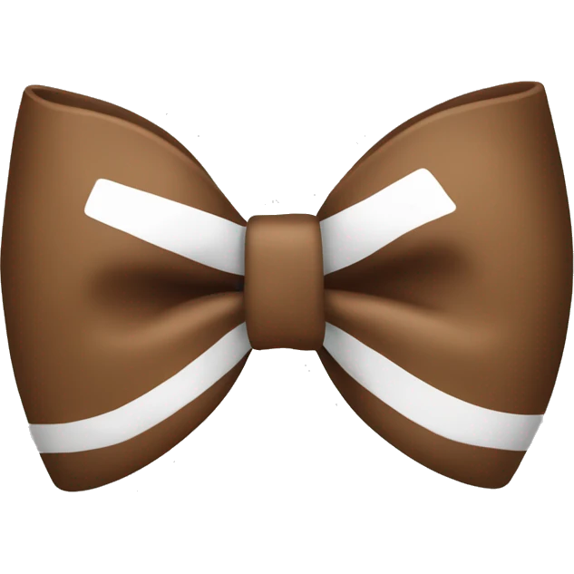 Brown and white bow emoji