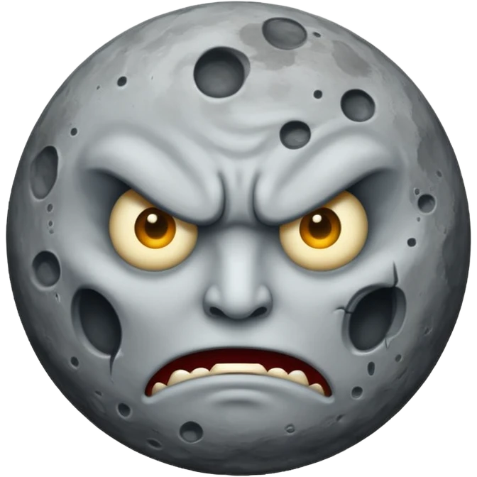Angry moon face  emoji