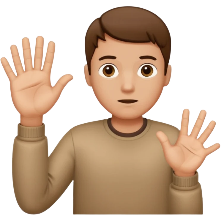 Make someone shrugging make it a guy and on the left hand put a 6 there and 7 on the other  emoji