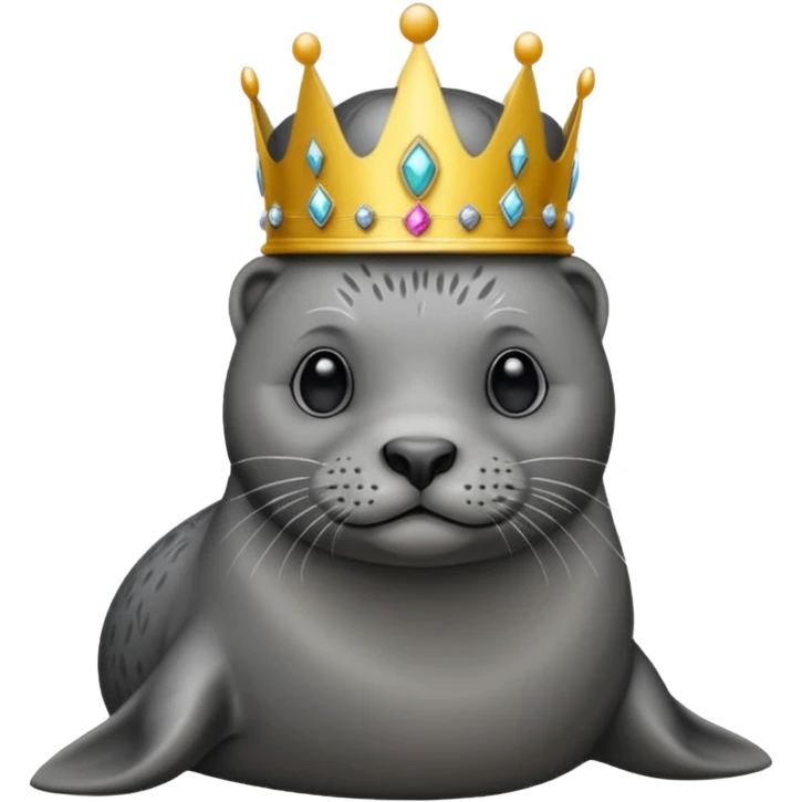 seal wearing a crown emoji