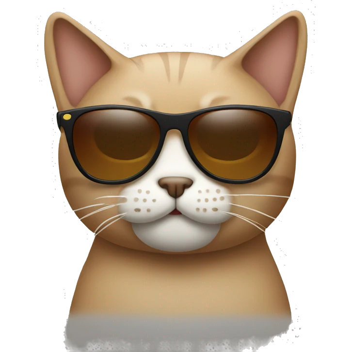 cat with brown sunglasses  emoji