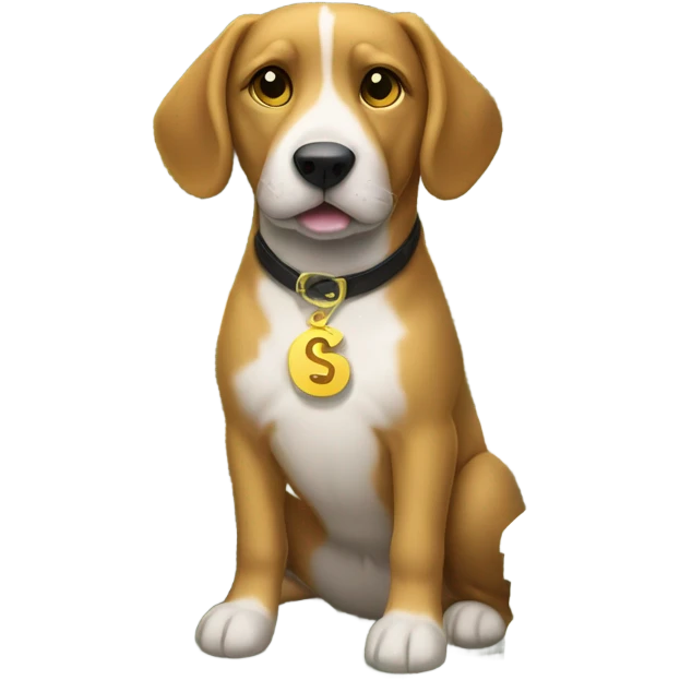 Dog with money emoji