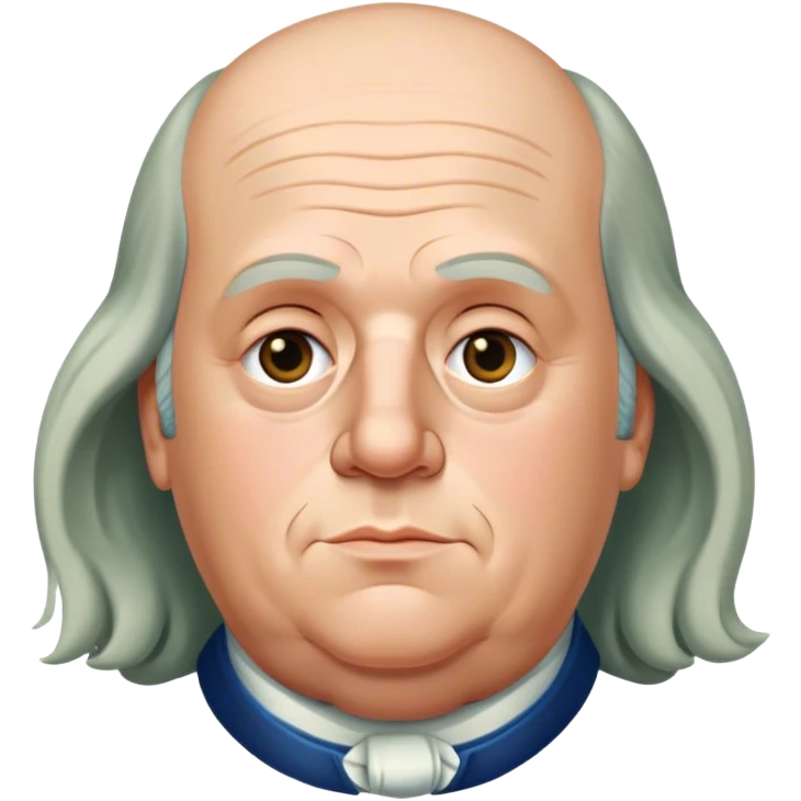 Benjamine Franklin Thinking emoji