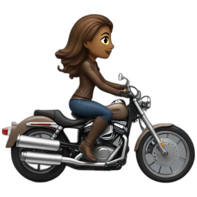 Woman on bullet bike emoji