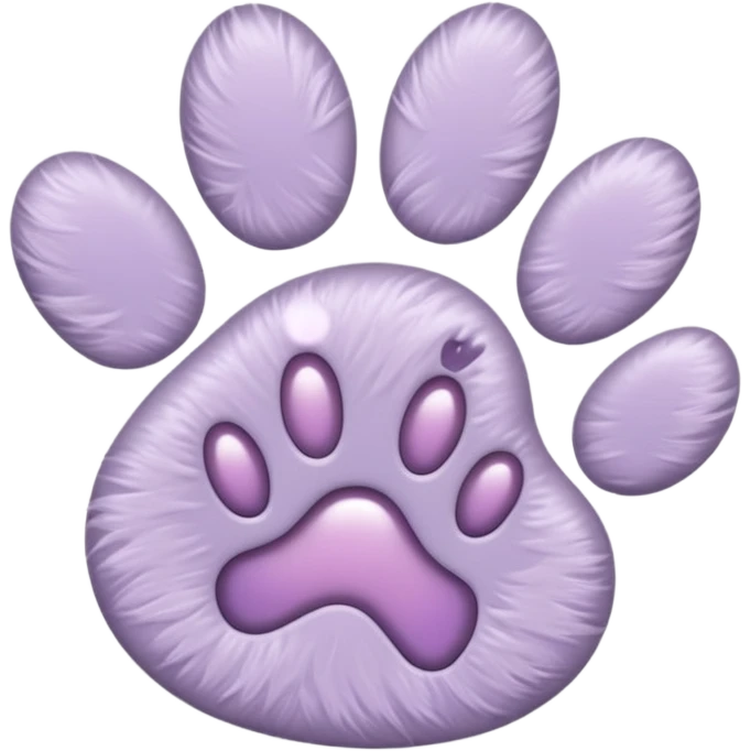 a very light pale pastel purple pawprint emoji