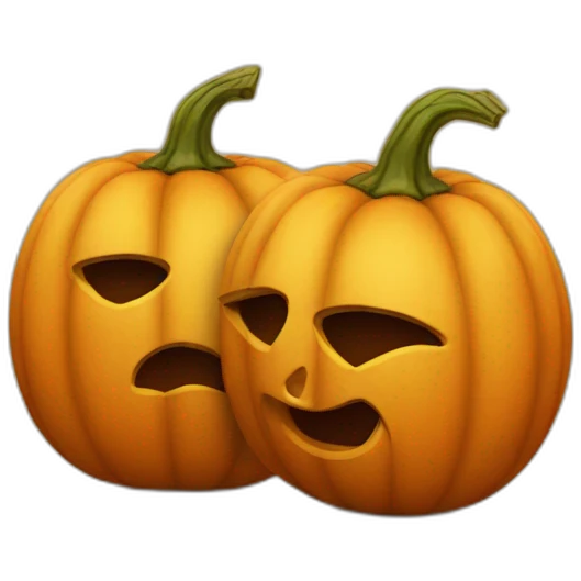 pumpkins kissing emoji