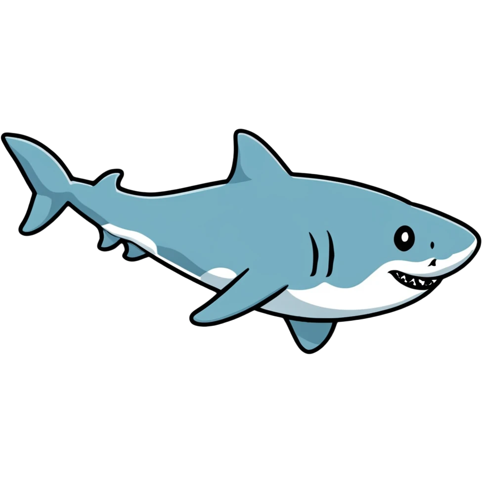 walking shark emoji