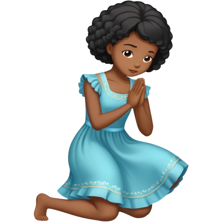 Black girl bowing emoji