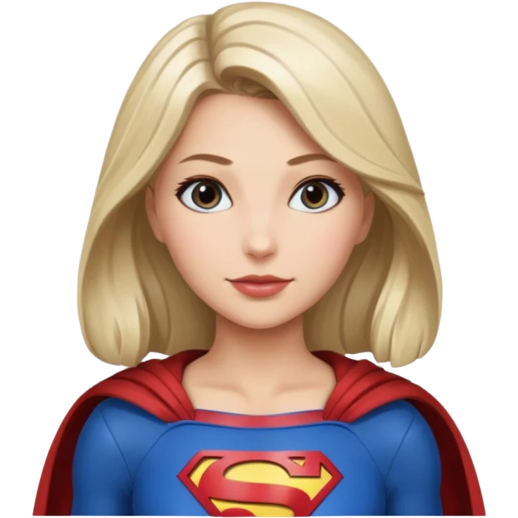 супергёрл в зимней одежде emoji