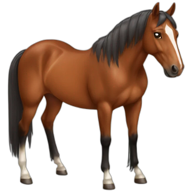 chestnut horse without list emoji