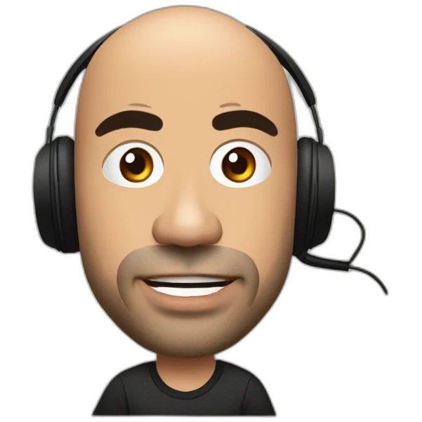 Joe Rogan podcast with a microphone emoji
