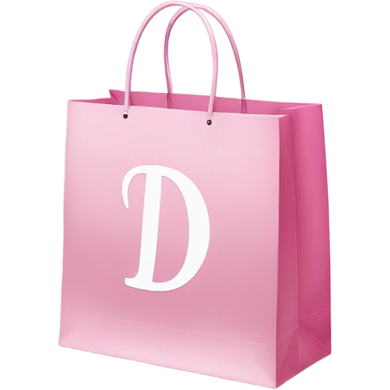 pink shopping bags Dior  emoji