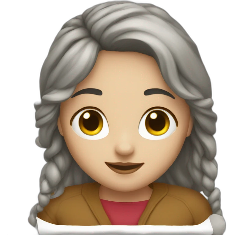 A round table with a girl on the sife emoji