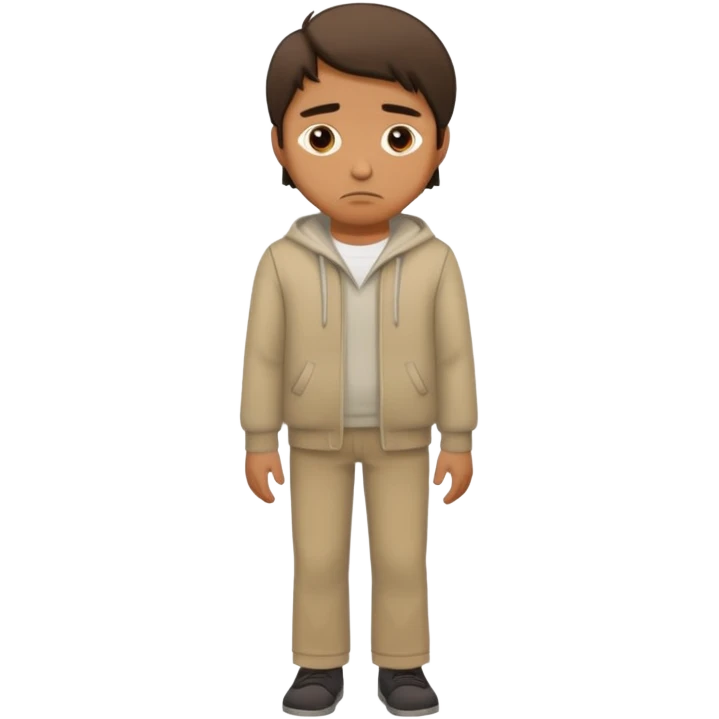 The sad man full body detalizated emoji