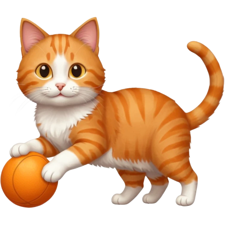 Cat Playing with ball emoji