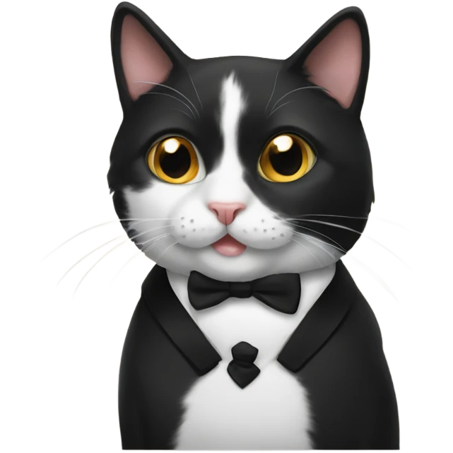 tuxedo cat emoji