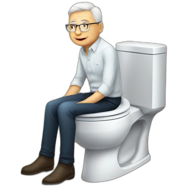 Eduard Limonov sitting on the toilet emoji