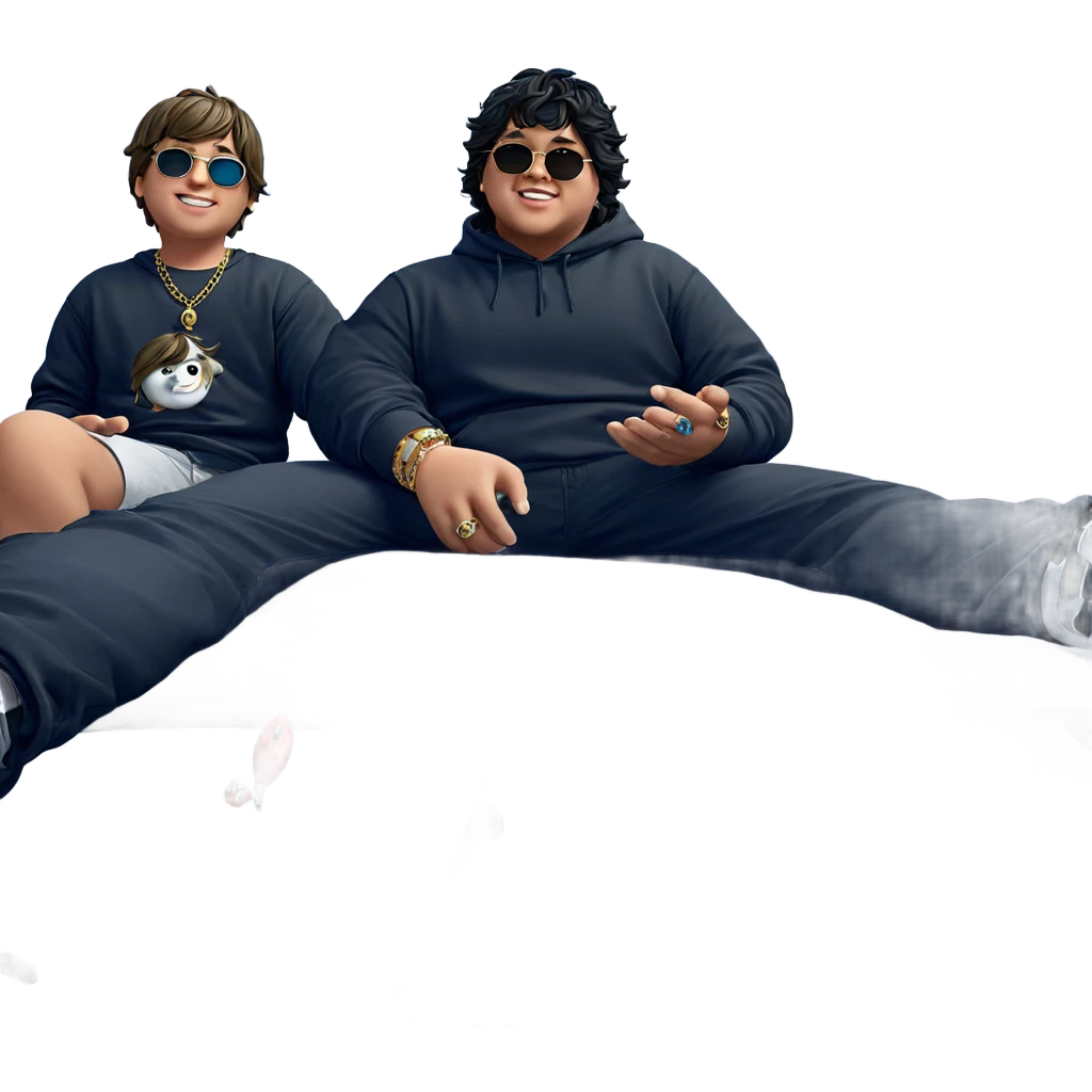 boys with jewelry outdoors emoji