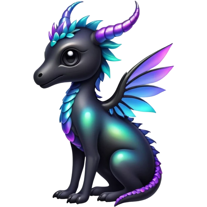  Iridescent gradient black dark fakemon-fantasy-creature emoji
