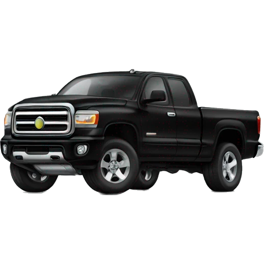 Black lifted truck on wides emoji