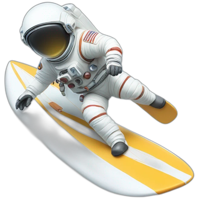 Astronaut surfing surfboard saying LFG emoji