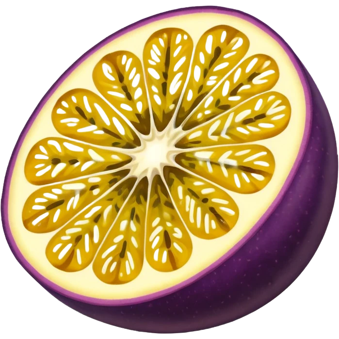 passion fruit sliced juicy emoji