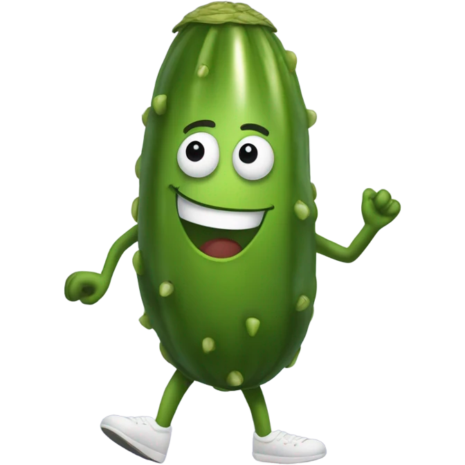 Dancing pickle emoji