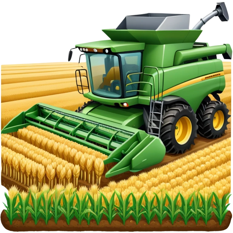 An icon featuring a wheat field, a combine harvester, fertilizer formulas, and plant cells, symbolizing agronomy. The design includes a microscope and soil layers, representing plant science, crop management, and sustainable farming practices. Transparent background highlights agricultural research emoji