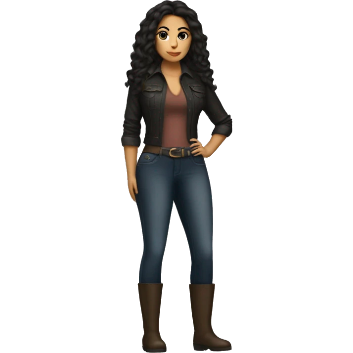 Heavy set Latina with knee high boots emoji
