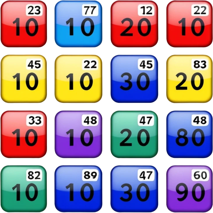 cartes de jeu de loto emoji