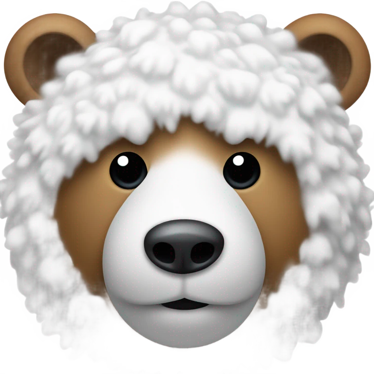 Bear with foam  emoji