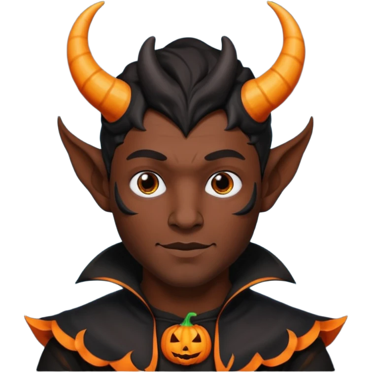 Black Horns on male halloween emoji
