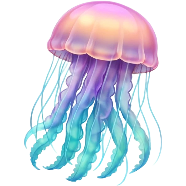 dreamy pastel jellyfish with a soft glow emoji