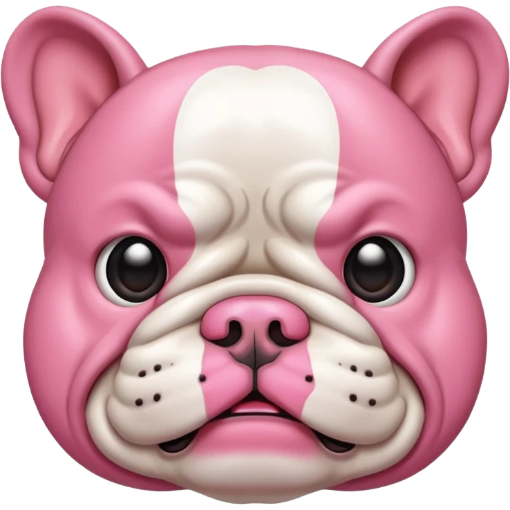 Pink buldog emoji
