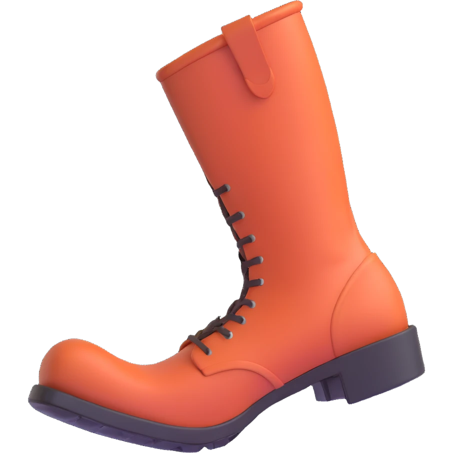 cartoon boot kicking forward with action effect emoji