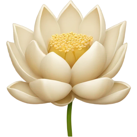 Beige lotus flower emoji