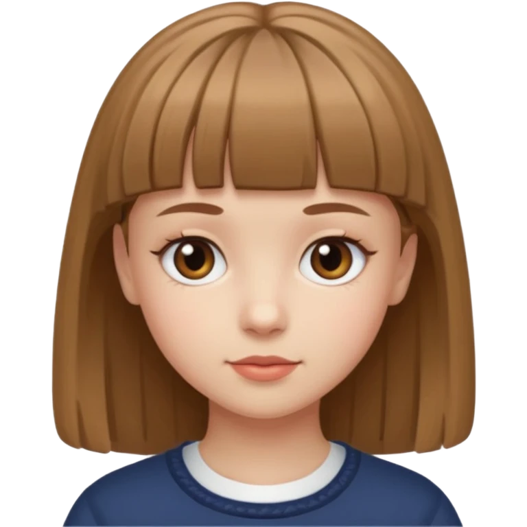girl with micro bangs emoji