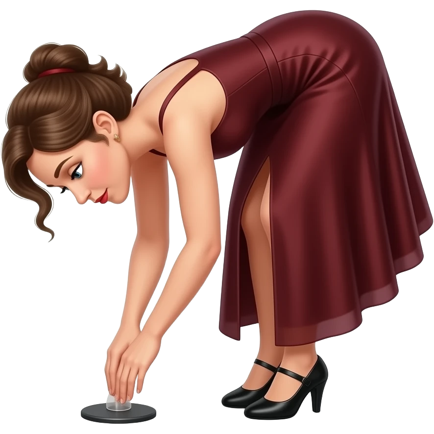 Actress bowing at the end of a performance emoji