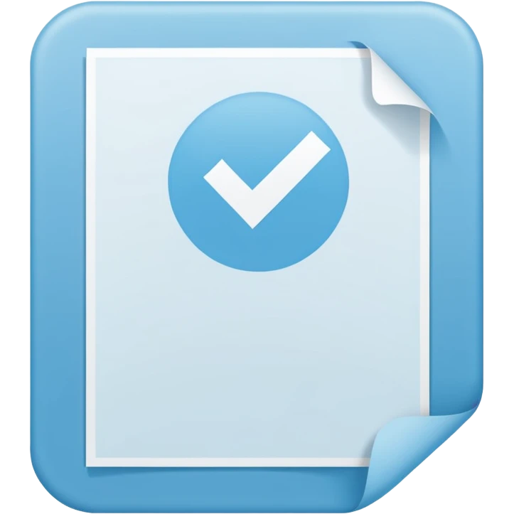  إموجي يشبه توثيق رسمي سماوي اللون ثماني الاضلاع وبه علامة صح بيضاء emoji