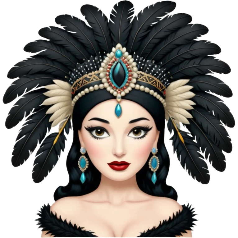 burlesque Dita Von Teese feathers emoji