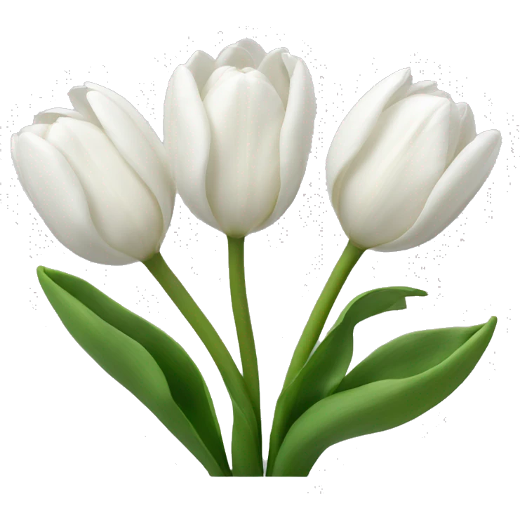 White tulips  emoji
