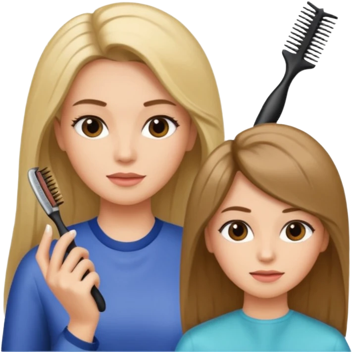 mujer peinandose en la peluqueria emoji