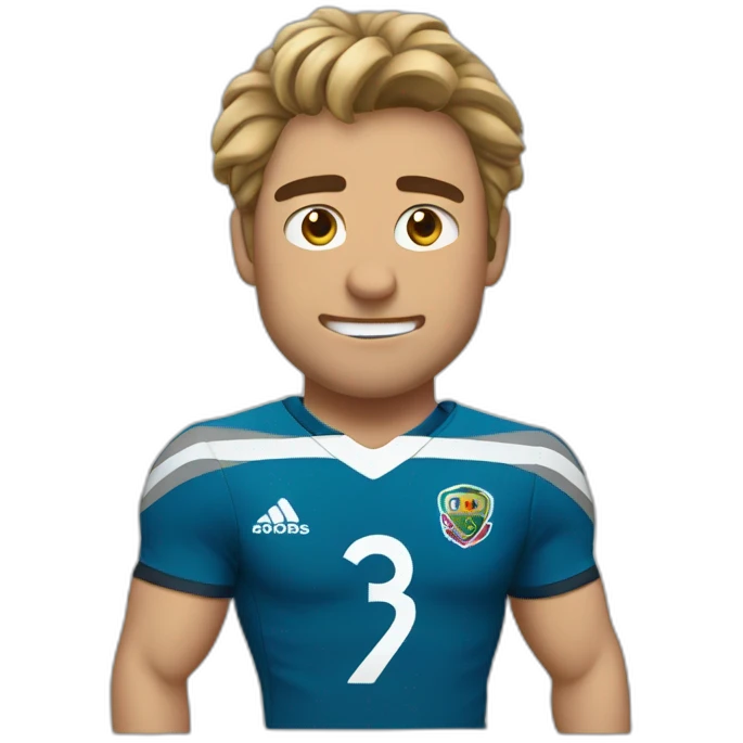 Leon jugando rugby emoji