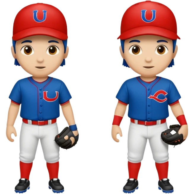 quiero dos equipos enemigos de baseball  emoji